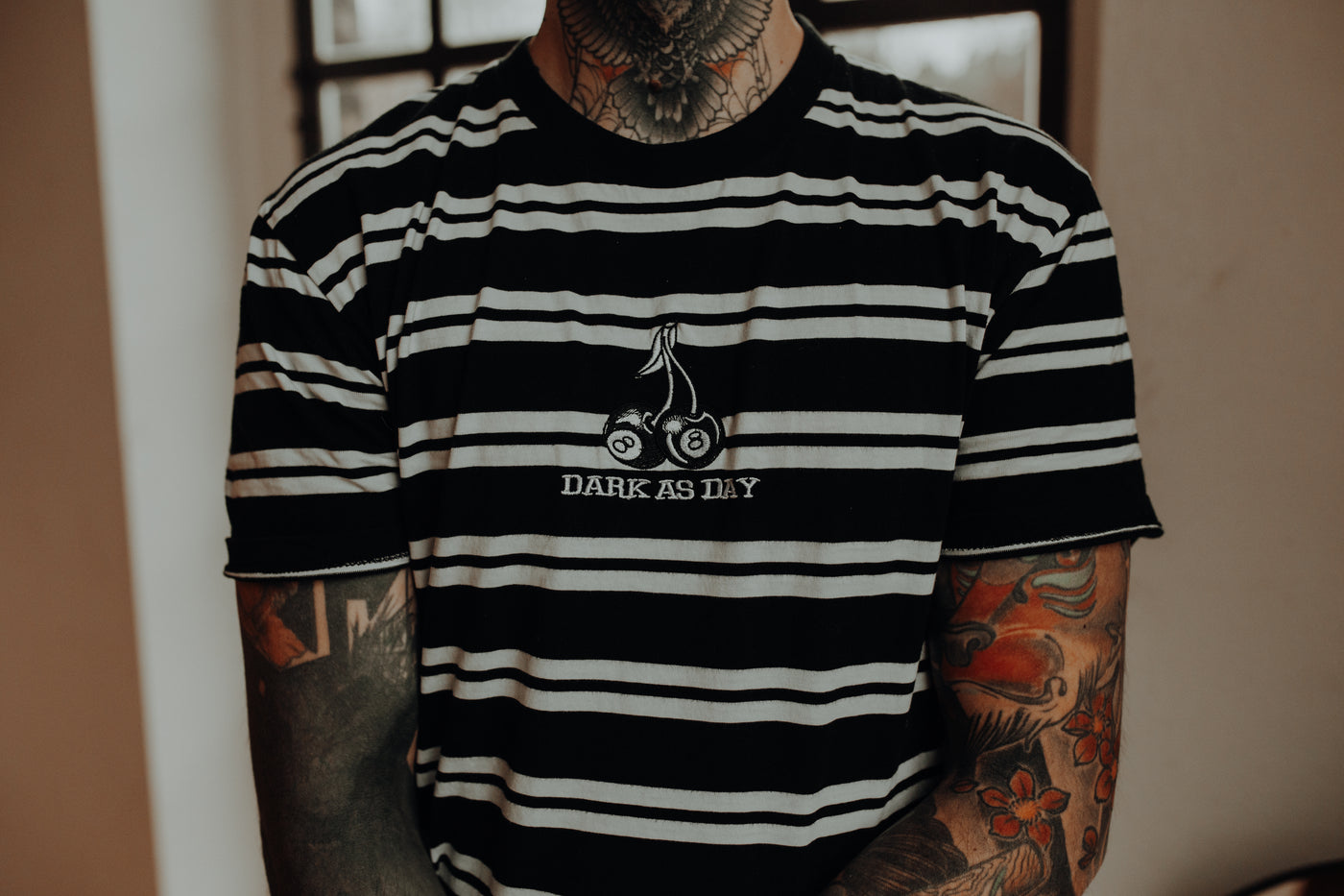 Eight Ball Cherries Striped T-shirt