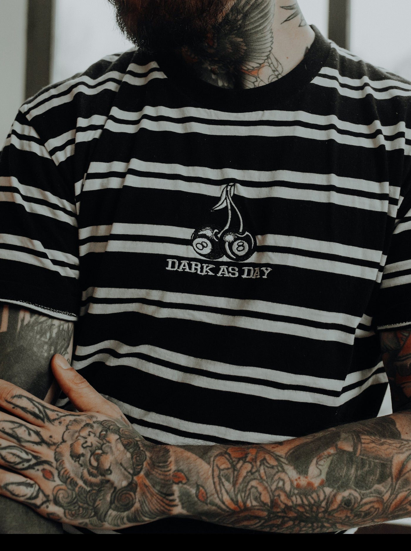 Eight Ball Cherries Striped T-shirt