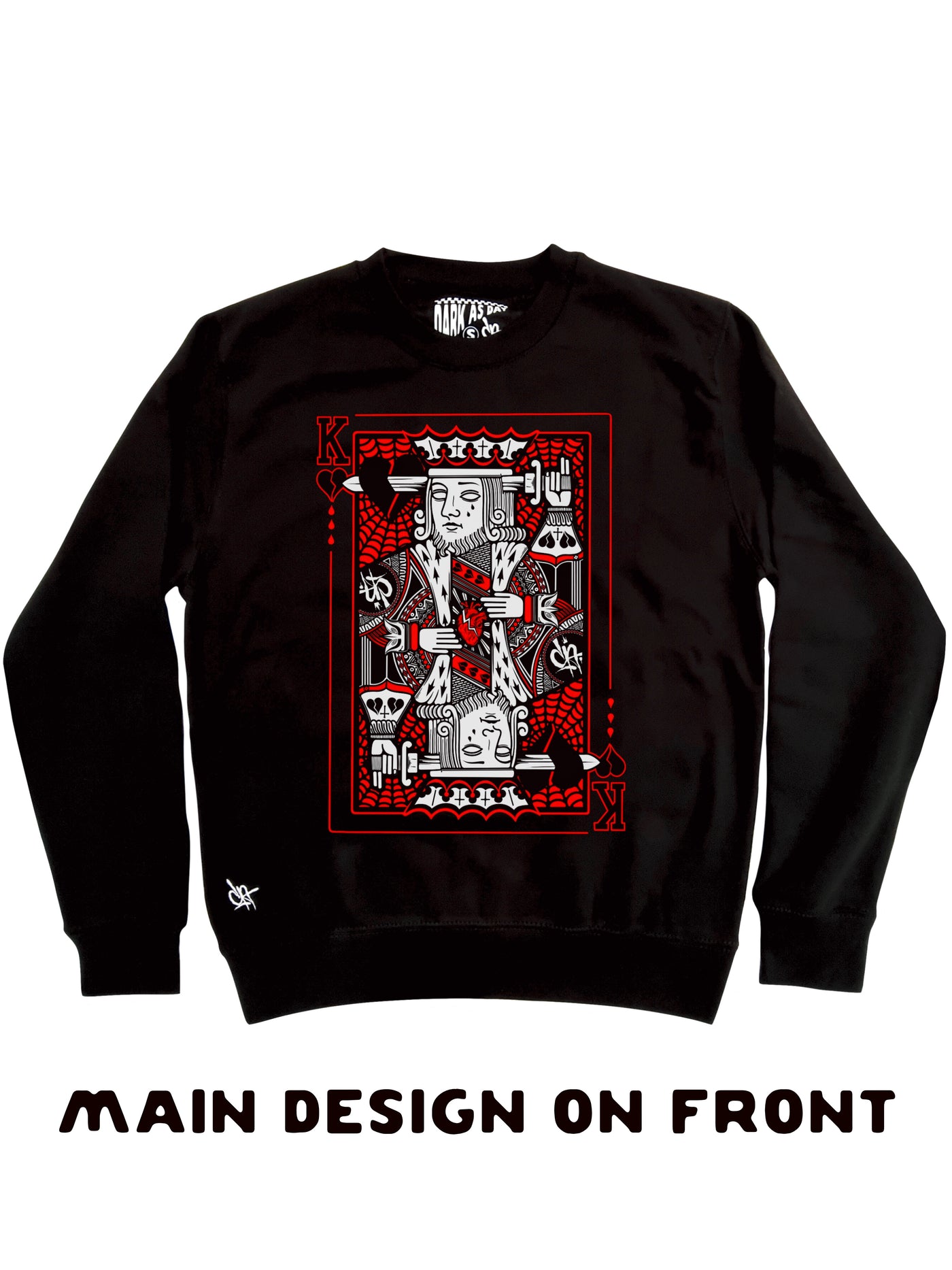 Poker King Of Heart Sweater King Of Heart Breaks Sweater – Dark
